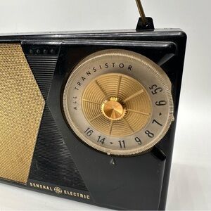 MCM 1959 GE Black and Gold Portable Transistor Radio